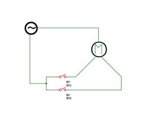 正逆可能な単相ACモーターを制御する参考回路